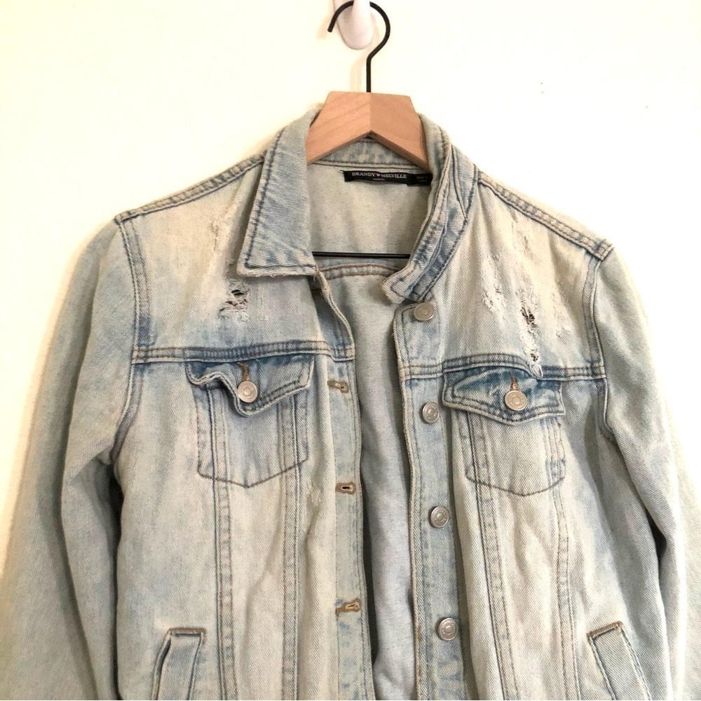 Brandy Melville Distressed Denim Jacket M